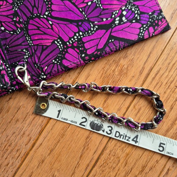 Pineda Covalin Monarch Butterfly Clutch Bag with Removeable Wrist Chain - Picture 13 of 13